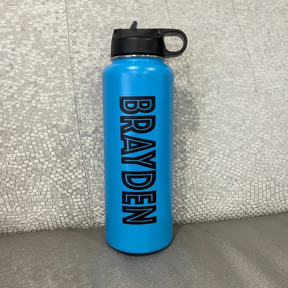 Personalized Insulated Water Bottle, 40 oz assorted colors , High quality, straw - Picture 4 of 14